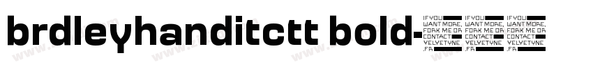brdleyhanditctt bold字体转换